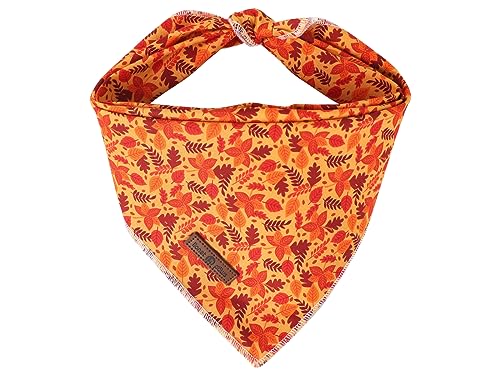 Lionet Paws Herbst Hund Bandana Kopftücher rote Blätter Hund Halstuch Dreieckstuch für kleine, mittlere und große Hund von lionet paws