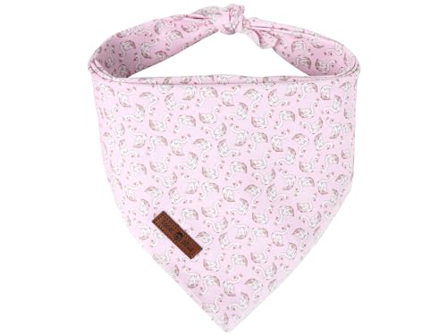 Lionet Paws Hund Bandana, Schwan Haustier Bandanas Baumwolle waschbar Jungen Mädchen Quadrat Hund Lätzchen Halstuch Hund Halstücher für kleine mittlere große Hunde von lionet paws