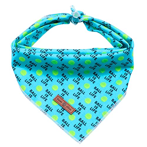 Lionet Paws Hunde Bandana Kopftücher Hundehalstuch Dreieckstuch für Kleine, Mittelgroße und Große Hunde Tennisball Lionet Paws Hunde Bandana Kopftücher Hundehalstuch Dreieckstuch für Kleine, Mittelgroße und Große Hunde Tennisball von lionet paws