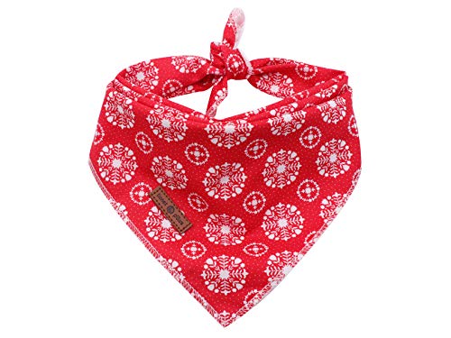 lionet paws Hunde Bandana Kopftücher Hundehalstuch Dreieckstuch, Schnee, L von lionet paws