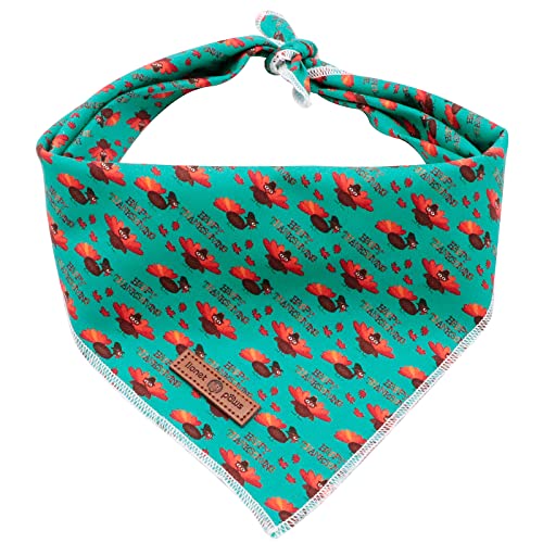 lionet paws Thanksgiving Bandana für Hund Kopftücher Hundehalstuch Dreieckstuch für Kleine, Mittelgroße und Große Hunde Turkey von lionet paws