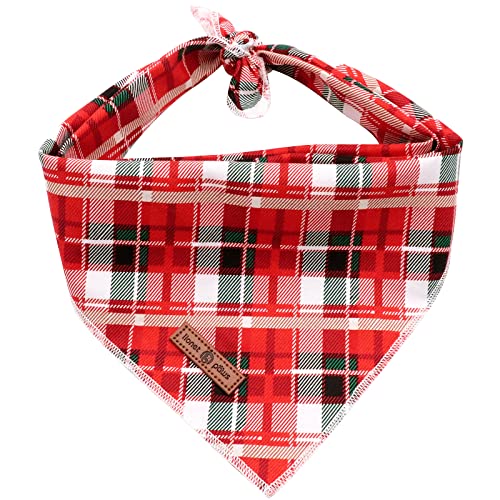 lionet paws Weihnachten Bandana für Hund Kopftücher Hundehalstuch Dreieckstuch für Kleine, Mittelgroße und Große Hunde Christmas von lionet paws