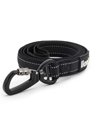 lionto Führleine für Hunde, 120 cm, gummierte Leine mit Handschlaufe und 360° Metallkarabiner mit Sicherheitsverschluss, reflektierende Hundeleine aus robustem, wetterfestem Nylon, schwarz lionto Führleine für Hunde, 120 cm, gummierte Leine mit Handschlaufe und 360° Metallkarabiner mit Sicherheitsverschluss, reflektierende Hundeleine aus robustem, wetterfestem Nylon, schwarz von lionto