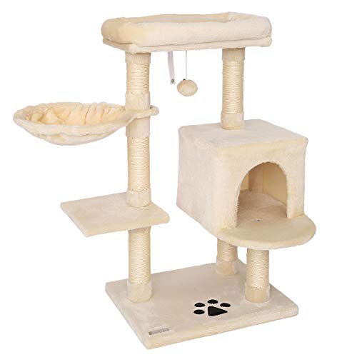 lionto Kratzbaum Kletterbaum Katzenkratzbaum Katzenbaum Höhe 93 cm, beige von lionto