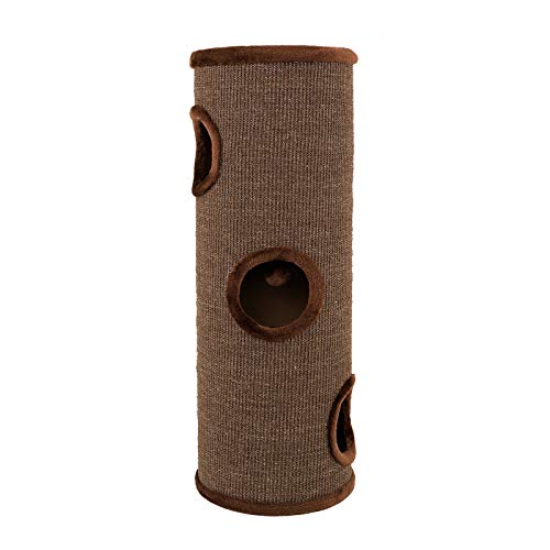 lionto Kratztonne aus Sisal mit Spielball & Plüschrand, Höhe 100 cm, Stabiler Kratzbaum für kleine & große Katzen, perfekte Krallenpflege & Beschäftigung, viele Versteckmöglichkeiten, Ø 36 cm, braun lionto Kratztonne aus Sisal mit Spielball & Plüschrand, Höhe 100 cm, Stabiler Kratzbaum für kleine & große Katzen, perfekte Krallenpflege & Beschäftigung, viele Versteckmöglichkeiten, Ø 36 cm, braun von lionto