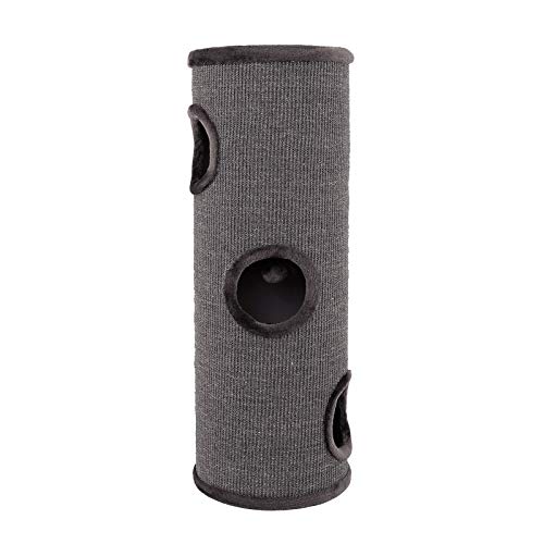 lionto Kratztonne aus Sisal mit Spielball & Plüschrand, Höhe 100 cm, Stabiler Kratzbaum für kleine & große Katzen, perfekte Krallenpflege & Beschäftigung, viele Versteckmöglichkeiten, Ø 36 cm, grau lionto Kratztonne aus Sisal mit Spielball & Plüschrand, Höhe 100 cm, Stabiler Kratzbaum für kleine & große Katzen, perfekte Krallenpflege & Beschäftigung, viele Versteckmöglichkeiten, Ø 36 cm, grau von lionto
