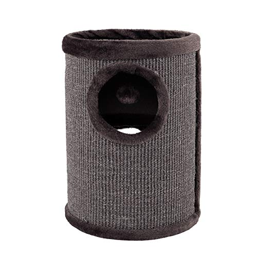 lionto Kratztonne aus Sisal mit Spielball & Plüschrand, Höhe 50 cm, Stabiler Kratzbaum für kleine & große Katzen, perfekte Krallenpflege & Beschäftigung, viele Versteckmöglichkeiten, Ø 36 cm, grau lionto Kratztonne aus Sisal mit Spielball & Plüschrand, Höhe 50 cm, Stabiler Kratzbaum für kleine & große Katzen, perfekte Krallenpflege & Beschäftigung, viele Versteckmöglichkeiten, Ø 36 cm, grau von lionto