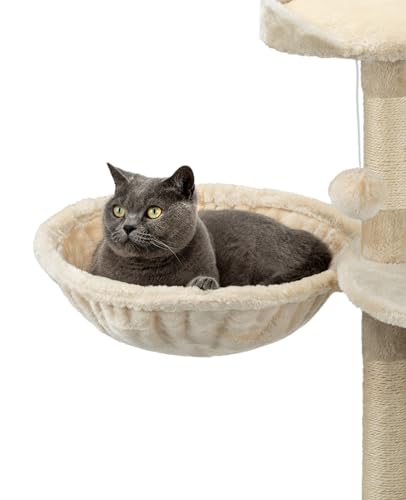 lionto Liegemulde aus weichem Plüsch für Kratzbaum, Ø 40 cm, 15 cm Tiefe, kuschelige Schlafmulde für jeden Katzenbaum mit M8-Gewinde, Stabiler Metallrahmen für kleine und große Katzen, beige lionto Liegemulde aus weichem Plüsch für Kratzbaum, Ø 40 cm, 15 cm Tiefe, kuschelige Schlafmulde für jeden Katzenbaum mit M8-Gewinde, Stabiler Metallrahmen für kleine und große Katzen, beige von lionto