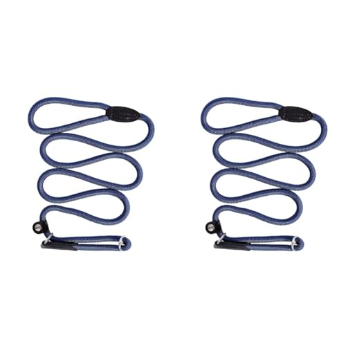 lionto Retrieverleine Hundeleine Führleine Zugleine robust wetterfest, Länge 170 cm blau (Packung mit 2) von lionto