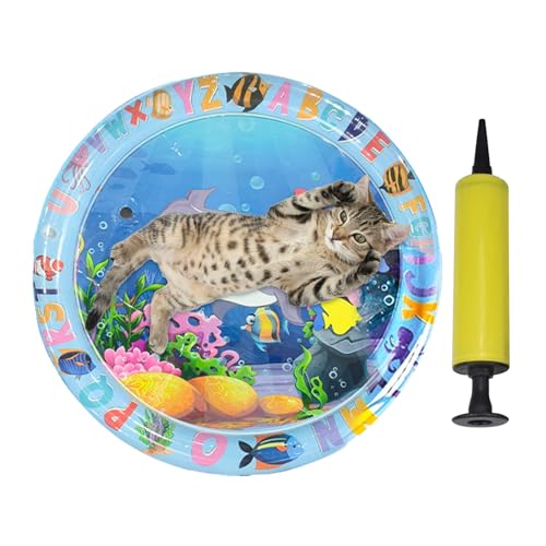 lisutupode Haustier Wasserbett,Wassergefülltes Sensorikbett - Aufblasbare Kühlunterlage Mit Pumpe Verdickt Auslaufsicher Für Hunde,Kühlend Und Auslaufsicher Für Haustiere von lisutupode