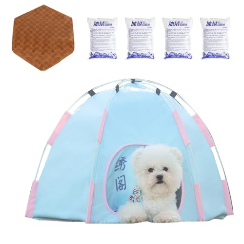lisutupode Hunde-/Katzenzeltbett – Hunde-Schatten-Wetter-Unterschlupf, Kinderbett, klimatisiertes Haus, atmungsaktiv, tragbar, Schatten, Wetterbett, Kühlhaus lisutupode Hunde-/Katzenzeltbett – Hunde-Schatten-Wetter-Unterschlupf, Kinderbett, klimatisiertes Haus, atmungsaktiv, tragbar, Schatten, Wetterbett, Kühlhaus von lisutupode
