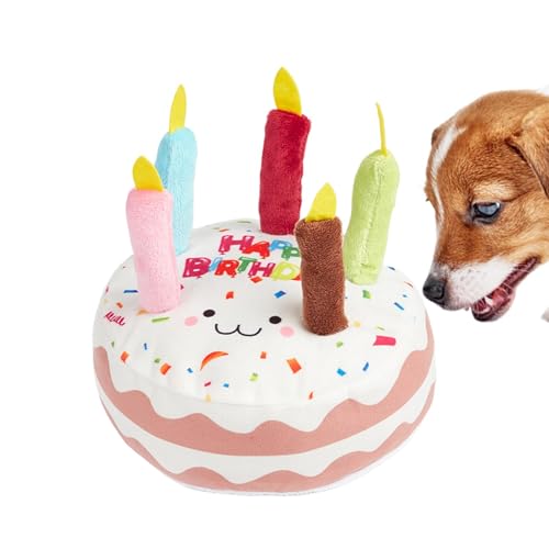 lisutupode Hundeplüschspielzeug Quietscher,Plüschquietschendes Hundespielzeug - Kauspielzeug für Hunde in Geburtstagskuchenform - Interaktives Spielzeug für kleine und mittelgroße Hunde, Spielzeug zur lisutupode Hundeplüschspielzeug Quietscher,Plüschquietschendes Hundespielzeug - Kauspielzeug für Hunde in Geburtstagskuchenform - Interaktives Spielzeug für kleine und mittelgroße Hunde, Spielzeug zur von lisutupode