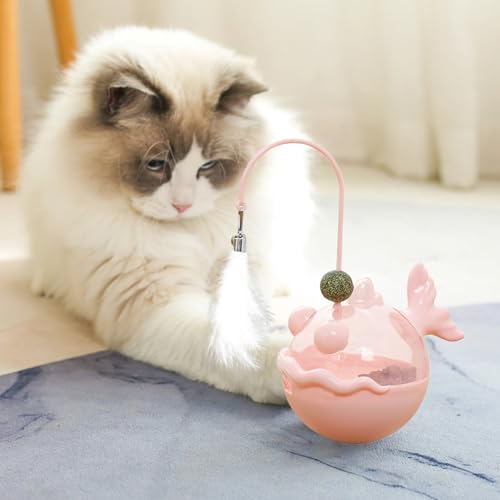 lisutupode Katzen Futter Spielzeug - Katzenspielzeug mit Katzenminze für Wohnungskatzen | Futterspielzeug Zur Training Beschäftigung Übung | Mentale Stimulation Gegen Langeweile Für Drinnen Und von lisutupode