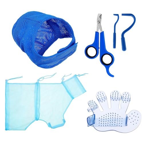 lisutupode Katzenbadetasche, Katzenduschsack,Katzenbadetasche Set - 5 Stück Massage Pinsel Zierkrallenpflege mit Nagelschneider Trimmer Pflege -Reinigungsmittel zum Waschen von lisutupode