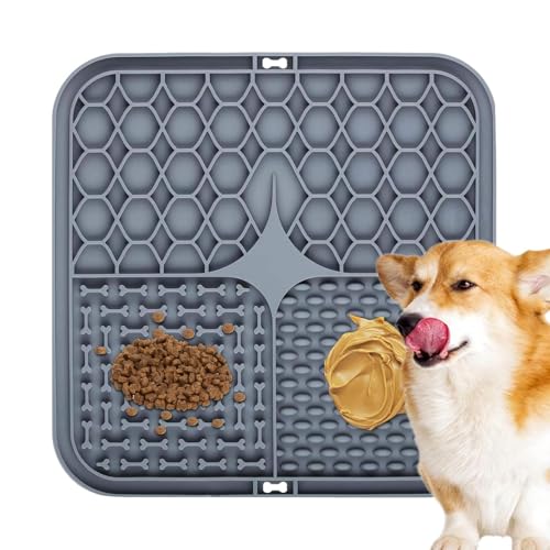 lisutupode Leckmatte für Hunde - Silikon Hund Slow Feeder - Hundeleckerli-Spielzeug mit Saugnapf, sicheres Welpenanreicherungsspielzeug, rutschfestes langsames Füttern Hund Leckpad für Zuhause lisutupode Leckmatte für Hunde - Silikon Hund Slow Feeder - Hundeleckerli-Spielzeug mit Saugnapf, sicheres Welpenanreicherungsspielzeug, rutschfestes langsames Füttern Hund Leckpad für Zuhause von lisutupode