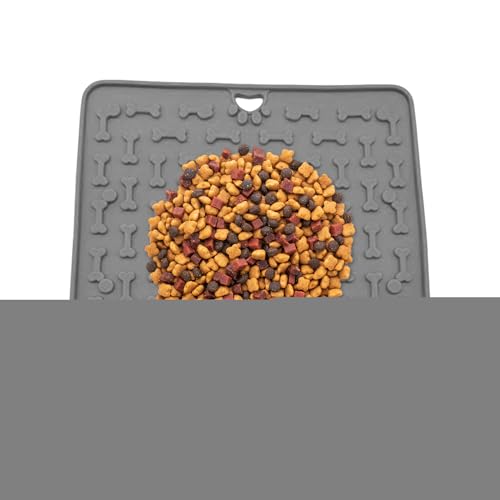 lisutupode Leckmatten Für Hunde | Silikon Leckmatte für Hunde und Katzen,18,8x18,8cm Langeweile Reduzierer Futtermatte Förderung Haustier Training Welpen Leckerli Katzenernährung von lisutupode