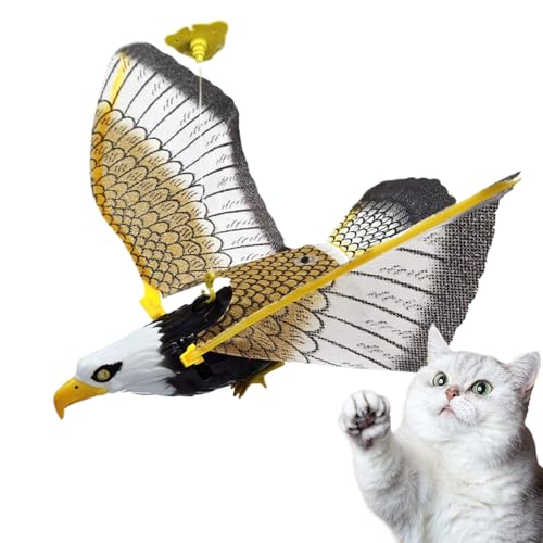 lisutupode Vogelspielzeug Für Katzen Das Fliegt | Hängbarer Simulationsvogel Mit Leisem Sound | Elektronisches Haustierzubehör Simulation Für Indoor Bewegung | Stimulierendes Jagdspiel Deckenspringen von lisutupode