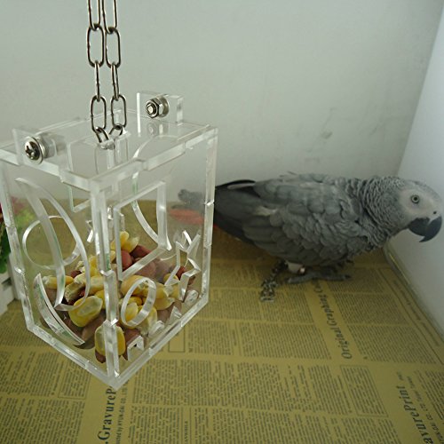 Little Finger Futterstation zum Selbstbefüllen für den Vogelkäfig, für Vögel, Aras, Kakadus, Wellensittiche von little finger