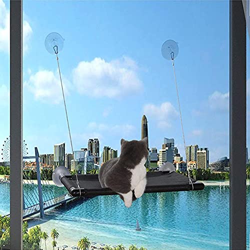 Katzen Hängematte Creative Cat Hanging Bed Platform Window Suction Cup Hanging Nest Pet Hängematte für Hausfensterbank Katzenhängematte Fenstersitz für alle Katzen（67×40CM） llxyzrzbhd710 von llxyzrzbhd