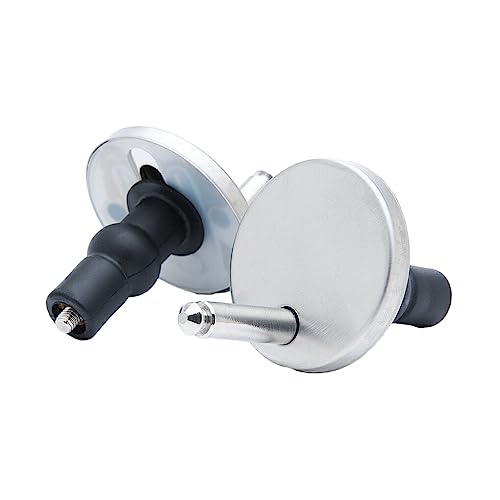 lmoikesz 2x Familien Toilettensitz Stabiler und wackelfreier Toilettendeckel für den Toilettensitz der ganzen Familie. WC Sitzscharniere aus Metall mit sanfter Schließung, Silber,1, Durchmesser45mm von lmoikesz