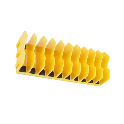 lmoikesz Anti Rutsch Cutter Lagerregal, einfache Werkzeugerkennung und verwaltung, 10 Slot Zangen Lagerregal, ABS Zangensortierregal, Gelb von lmoikesz