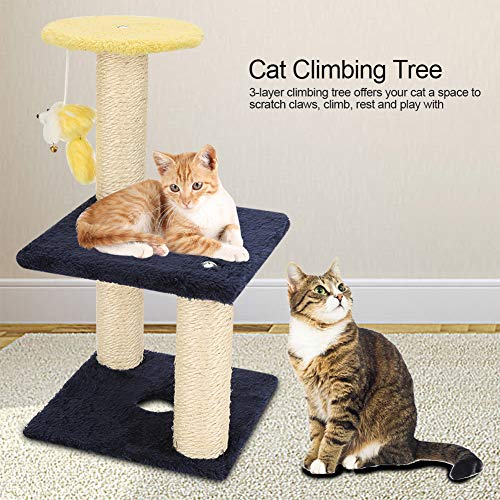 logozoe Komfortable 3 Tier Katze Klettern Waren, Durable Katze Klettern Baum, Harmlos Klettern für Home Interesse Katzen von logozoe