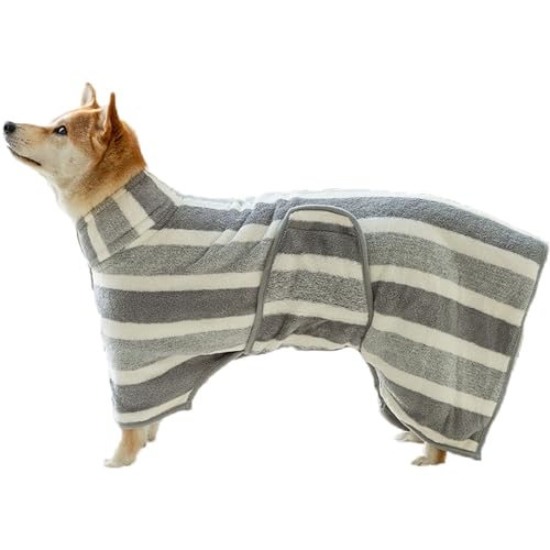 Lohill 60cm Haustier Bademantel, Saugfähige Große Badetuch, Hund Baden Trocknen Handtuch, Bademantel Extra SaugfäHig und Schnell Trocknendes, mit Klettverschluss und Verstellbarem Schrumpfband, L Lohill 60cm Haustier Bademantel, Saugfähige Große Badetuch, Hund Baden Trocknen Handtuch, Bademantel Extra SaugfäHig und Schnell Trocknendes, mit Klettverschluss und Verstellbarem Schrumpfband, L von lohill