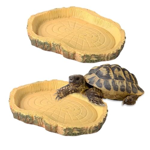 lohill 2 Stück Wasserschale Terrarium, Schildkröten Wasserschale, Reptilien Wasserschale, Schildkröten Zubehör, Terrarium Trinkschale, Wassernapf, Schale,Zubehör für Schlange, Schildkröte, Gecko lohill 2 Stück Wasserschale Terrarium, Schildkröten Wasserschale, Reptilien Wasserschale, Schildkröten Zubehör, Terrarium Trinkschale, Wassernapf, Schale,Zubehör für Schlange, Schildkröte, Gecko von lohill