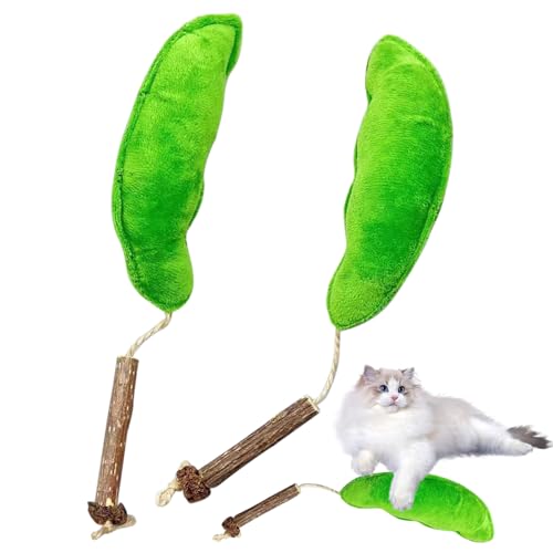 lomdung Katzenspielzeug Katzenminze-Spielzeug Katzenkissen, Interaktives Katzenspielzeug, Katzenspielzeuge Selbstbeschäftigung, Weiches und Langlebiges Spielzeug für Katzen（Erbse） von lomdung