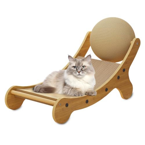 Cat Couch Bed Pad, Cat Scratching Board Cat Sofa for Indoor Cats Scratcher Chaise Corrugated Cat Scratcher Bed Pet Toy (B) von longjunjunfashion