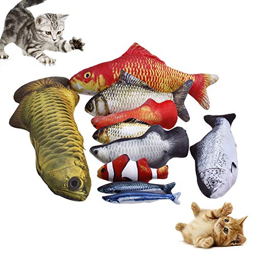 longyitrade Haustierspielzeug Katze Kätzchen Fischform Katzenminze Bissbeständig Kratzfestes Kauspielzeug 3# 30cm von longyitrade