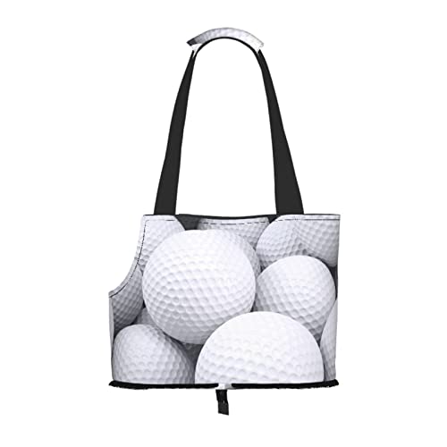 3D-Golfbälle-Muster, weiche Seiten-Reise-Haustier-Tragetasche, Handtasche, tragbare kleine Haustier-Tragetasche, Umhängetasche von losolese