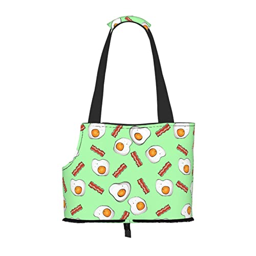 Kawaii Green Eggs Bacon, weiche Seitentasche für Reisen, Tragetasche, Handtasche, tragbare kleine Tragetasche für Haustiere, Umhängetasche von losolese