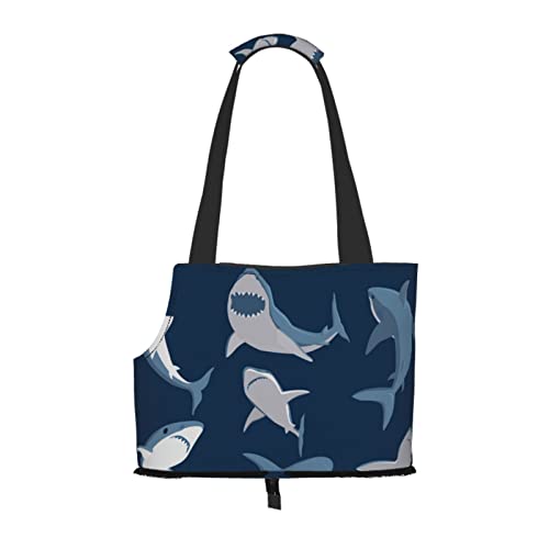 Shark Comic Wild Fish, weiche Seitentasche für Reisen, Tragetasche, Handtasche, tragbare kleine Tragetasche für Haustiere, Umhängetasche von losolese