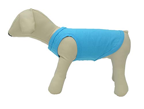 2018 Haustier Kleidung Hund Kleidung Blank T-Shirt Tank Top Westen für Kleine Mittlere Große Größe Hunde 100% Baumwolle Hund Sommer Weste Classic (XL, Lake-Blue) von lovelonglong