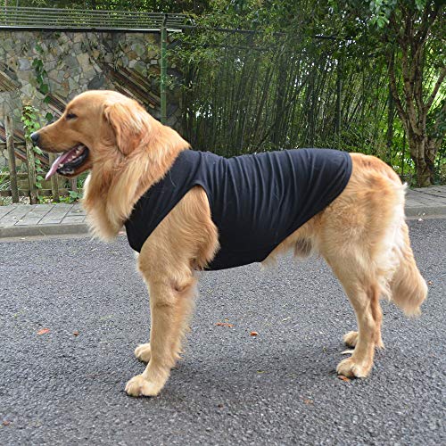 2018 Haustier Kleidung Hund Kleidung Blank T-Shirt Tank Top Westen für kleine mittlere große Hunde 100% Baumwolle Hund Sommer Weste Classic (XXL, Schwarz) von lovelonglong