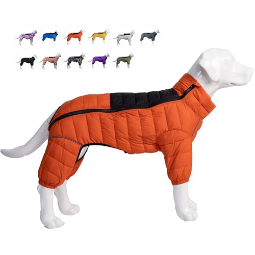 Hundemantel, warme Hundejacke, 4 Beine bedeckt, wasserdicht, Winddicht, reflektierende, warme Hundeweste, Hundeschneejacke für kleine, mittlere und große Hunde.Orange S Hundemantel, warme Hundejacke, 4 Beine bedeckt, wasserdicht, Winddicht, reflektierende, warme Hundeweste, Hundeschneejacke für kleine, mittlere und große Hunde.Orange S von lovelonglong