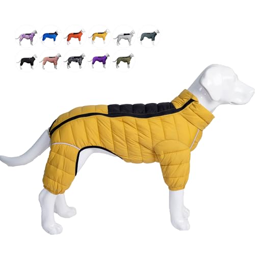 Hundemantel, warme Hundejacke, 4 Beine bedeckt, wasserdicht, Winddicht, reflektierende, warme Hundeweste, Hundeschneejacke für kleine, mittlere und große Hunde.Yellow L Hundemantel, warme Hundejacke, 4 Beine bedeckt, wasserdicht, Winddicht, reflektierende, warme Hundeweste, Hundeschneejacke für kleine, mittlere und große Hunde.Yellow L von lovelonglong