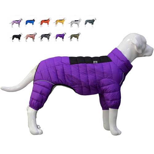 Hundemantel, warme Hundejacke, 4 Beine bedeckt, wasserdicht, Winddicht, reflektierende, warme Hundeweste, Hundeschneejacke für kleine, mittlere und große Hunde.Purple S Hundemantel, warme Hundejacke, 4 Beine bedeckt, wasserdicht, Winddicht, reflektierende, warme Hundeweste, Hundeschneejacke für kleine, mittlere und große Hunde.Purple S von lovelonglong