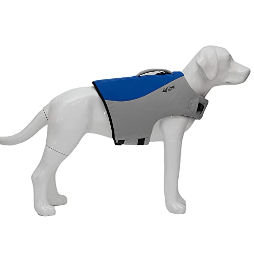Hundeschwimmweste, Sport Style Hunde-Schwimmmantel mit ausgezeichnetem Auftrieb, stilvolle Hundeschwimmweste mit Rettungsgriff für kleine mittelgroße große Hunde blau XXL von lovelonglong