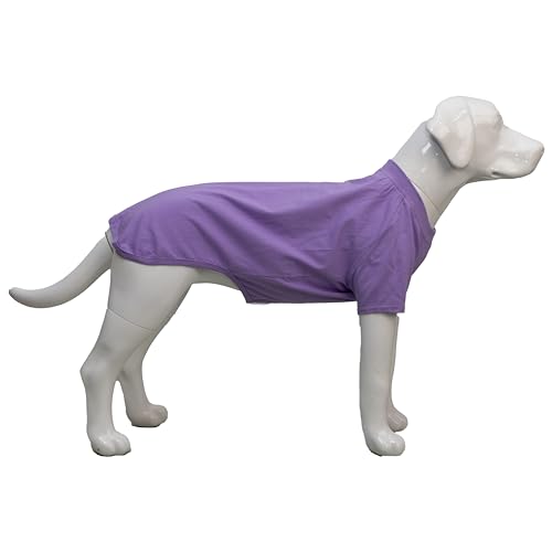 Lovelonglong 2019 Haustier Kleidung Hundekostüme Basic Blank T-Shirt Tee Shirts für mittelgroße Hunde Violett XXL von lovelonglong