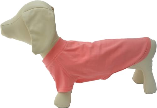 Lovelonglong Pet Clothing Dog Costumes Dachshund Clothes Blank T-Shirt Tee Shirts for Dachshund Dogs,Corgi 100% Cotton Lotuspink D-L von lovelonglong