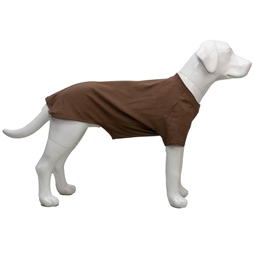 Lovelonglong Hund T-Shirt, 100% Baumwolle, Haustier T-Shirt, Hund-Unterhemd T-Shirts Für mittlere und große Hunde Coffee XXL+ von lovelonglong