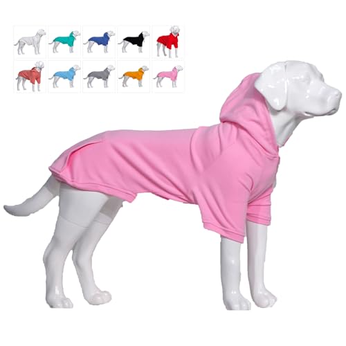 Lovelonglong Haustier-Kleidung, Hundemantel, Hoodie, Winter, Herbst, Sweatshirt für kleine, mittelgroße und große Hunde, 11 Farben, 100% Baumwolle, Größe XL, Rosa Lovelonglong Haustier-Kleidung, Hundemantel, Hoodie, Winter, Herbst, Sweatshirt für kleine, mittelgroße und große Hunde, 11 Farben, 100% Baumwolle, Größe XL, Rosa von lovelonglong