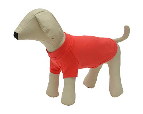 Lovelonglong Hund T-Shirt, 100% Baumwolle, Haustier T-Shirt, Hund-Unterhemd T-Shirts Für kleine Hunde Lobster Pink M von lovelonglong