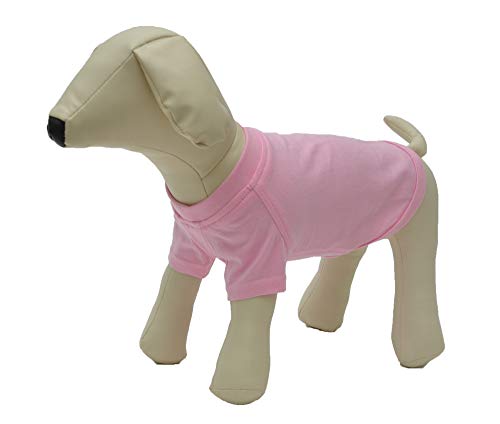 Lovelonglong Haustierkleidung, Hundekostüme, unbedruckt, T-Shirt für mittelgroße und kleine Hunde, Rosa, Größe XL von lovelonglong