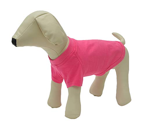 Lovelonglong Hund T-Shirt, 100% Baumwolle, Haustier T-Shirt, Hund-Unterhemd T-Shirts Für kleine Hunde Rosered XS von lovelonglong