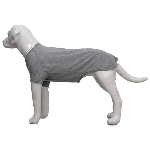 Lovelonglong Hund T-Shirt, 100% Baumwolle, Haustier T-Shirt, Hund-Unterhemd T-Shirts Für mittlere und große Hunde Gray XXXL von lovelonglong