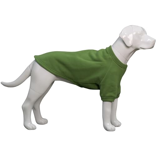 Lovelonglong Hunde-Sweatshirt für kaltes Wetter, Herbst und Winter, Hunde-T-Shirts für kleine, mittelgroße und große Hunde, Blattgrün, Größe L von lovelonglong