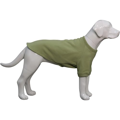 Lovelonglong Hunde-Sweatshirt für kaltes Wetter, Herbst und Winter, Hunde-T-Shirts für kleine, mittelgroße und große Hunde, Grasgrün, Größe L von lovelonglong